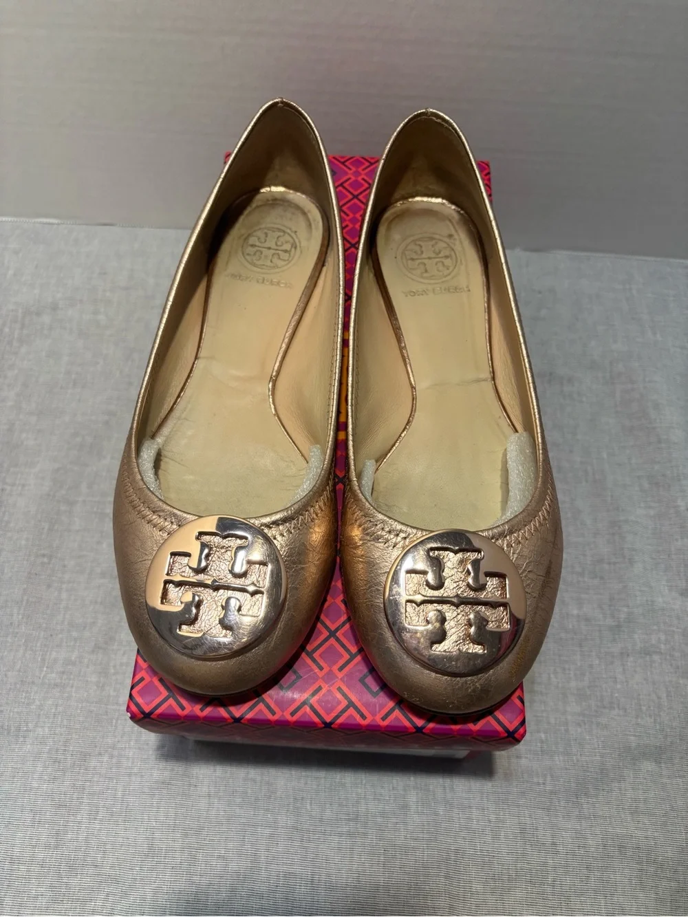 Tory Burch Rise Gold Reva Ballet